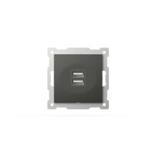 Розетка USB 5V 2,1A 2-я ELBI Zena Vega 609-011100-143