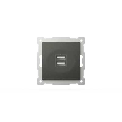 Розетка USB 5V 2,1A 2-я ELBI Zena Vega 609-011100-143