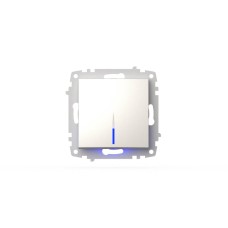 Выключатель одноклавишный с подсветкой ELBI Zena Vega 609-012500-201