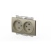 Розетка двухместная без заземления ELBI Zena Vega 609-011400-908