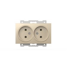 Розетка двухместная без заземления ELBI Zena Vega 609-012500-908