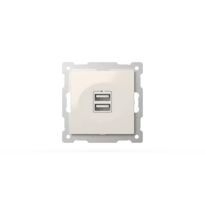 Розетка USB 5V 2,1A 2-я ELBI Zena Vega 609-010200-143