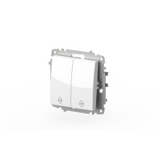 Переключатель двухклавишный проходной ELBI Zena Vega 609-015600-211