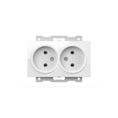 Розетка двухместная без заземления ELBI Zena Vega 609-015600-908