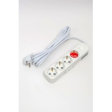 Удлинитель с/з 4вх с защитными шторками с включателем ELBI Myra 527-010205-412