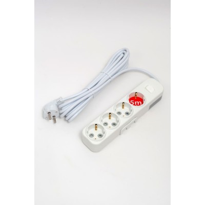 Удлинитель с/з 4вх с защитными шторками с включателем ELBI Myra 527-010205-412
