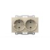 Розетка двухместная с заземлением ELBI Zena Vega 609-010300-907