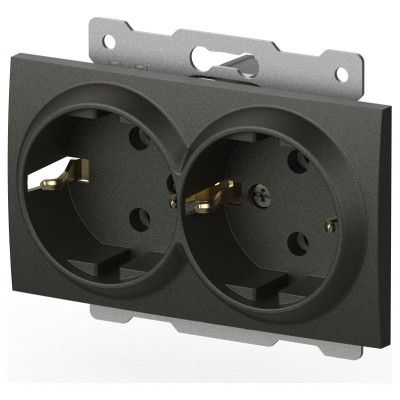 Розетка двойная с заземлением, без рамки Elbi Eleсtriс Zena Vega 609-011100-907