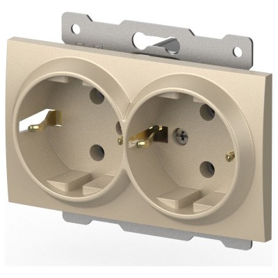 Розетка двойная с заземлением, без рамки Elbi Eleсtriс Zena Vega 609-012500-907