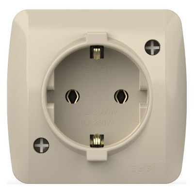 Розетка с заземлением Elbi Eleсtriс Alsu 7 504-010300-217