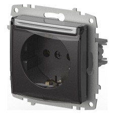 Розетка с заземлением с крышкой, без рамки Elbi Eleсtriс Zena Vega 609-011000-218