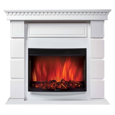 Каминокомплект: Очаг Electrolux EFP/P-3320LS с порталом Elegante 30 белый