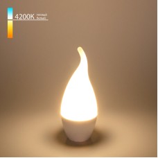 Светодиодная лампа Elektrostandard E14 6W 4200K свеча на ветру 4690389047725