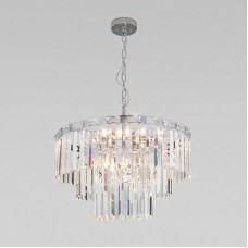 Подвесная люстра Eurosvet Elegante 10130/8 хром/прозрачный хрусталь Strotskis a060642
