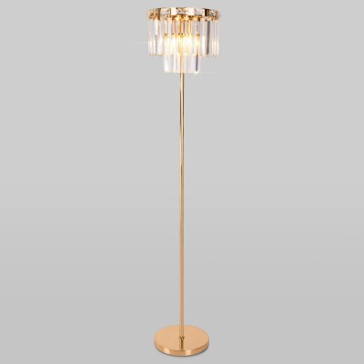 Торшер Eurosvet Elegante 01137/3 золото/прозрачный хрусталь Strotskis