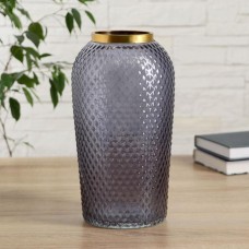 Ваза «Киркинес», d=8.5 см, 26×13 см, стекло, черничный