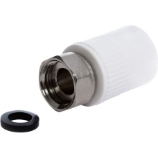 Муфта FUSITEK с накидной гайкой PP-R 20х3/4quot;, ВР, FT05201