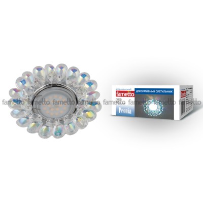 Встраиваемый светильник Fametto Peonia DLS-P119 GU5.3 CHROME/RAINBOW