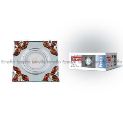 Встраиваемый светильник Fametto Peonia DLS-P109 GU5.3 CHROME/CLEAR+TEA