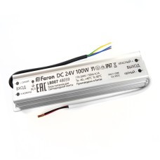 Трансформатор для светодиодной ленты Feron LB007 100Вт 24В IP67 48059