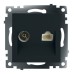 Розетка телевизионная и компьютерная RJ-45 Feron GLS00-7106-05 Катрин 49182