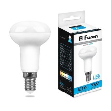 Лампа светодиодная Feron E14 7W 6400K Груша Матовая LB-450 25515