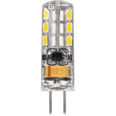 Лампа светодиодная Feron G4 2W 2700K Прямосторонняя Матовая LB-420 25858