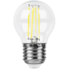 Лампа светодиодная филаментная Feron E27 11W 4000K Шар Прозрачная LB-511 38016