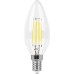 Лампа светодиодная филаментная Feron E14 11W 2700K Свеча Прозрачная LB-713 38006