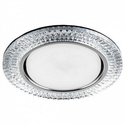  Светильник встраиваемый с белой LED подсветкой Feron CD4033 потолочный GX53 без лампы, прозрачный, хром