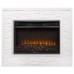 Портал Firelight Loft 30 камень белый, белая эмаль