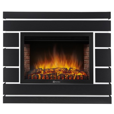 Каминокомплект Firelight: Очаг EFP/P-2520LS, портал Moderno 25 шпон чёрный дуб