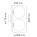 Настенный светильник Flos IC Lights C/W1 Double chrome