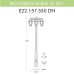 Уличный фонарь Fumagalli Ricu Bisso/Anna 3L Dn E22.157.S30.BYF1RDN
