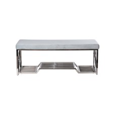 Банкетка голубой велюр/хром см Garda Decor 47ED-010BAN-GLB