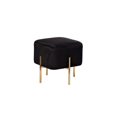 Банкетка велюр черный/золото см Garda Decor 76AR-732BAN-CHERN