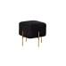 Банкетка велюр черный/золото см Garda Decor 76AR-732BAN-CHERN