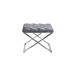 Банкетка велюр серый/хром см Garda Decor GY-BEN8008-GR