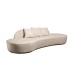 Диван Lea трехместный, велюр кремовый см Garda Decor 87YY-DIV2262