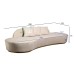 Диван Lea трехместный, велюр кремовый см Garda Decor 87YY-DIV2262