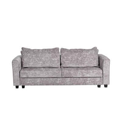 Диван Marco трехмест. раскл., шенилл серый All12 см Garda Decor MARCO 2K-СЕРЫЙ-All12+Скайф46