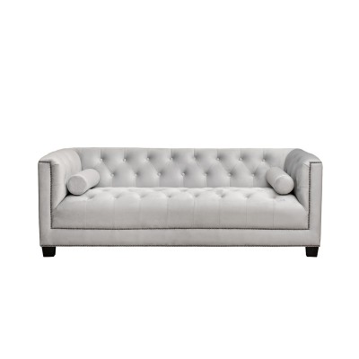 Диван Sanremo трехмест. велюр св.серый Colt030 см Garda Decor SANREMO-2K-Colt030