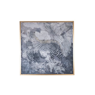 Холст "Африка леопард"  см, багет золото, зол.поталь Garda Decor 89VOR-AFRICA LEOPARD