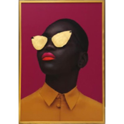 Холст "Африканка-2"  см, багет зол. Garda Decor 89VOR-AFRICAN GIRL2