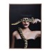 Холст "Девушка со змеей"см,багет латунь, поталь Garda Decor 89VOR-GIRL/SNAKE-1