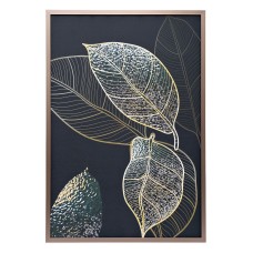 Холст "Золотые листья-1"  см, багет( латунь),поталь Garda Decor 89VOR-GOLDEN LEAVES-1