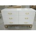 Комод 6 ящиков белый/золото см Garda Decor KFG089