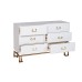 Комод 6 ящиков белый/золото см Garda Decor KFG089