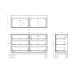 Комод 6 ящиков белый/золото см Garda Decor KFG089
