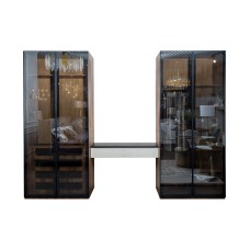 Консоль Spinola(подвесная) черно/серая см Garda Decor GD-00005